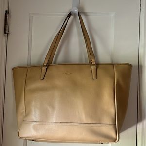 Coach coated canvas tote in tan